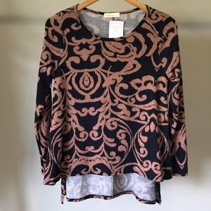 Millibon U.S.A. | Navy & Rose Top